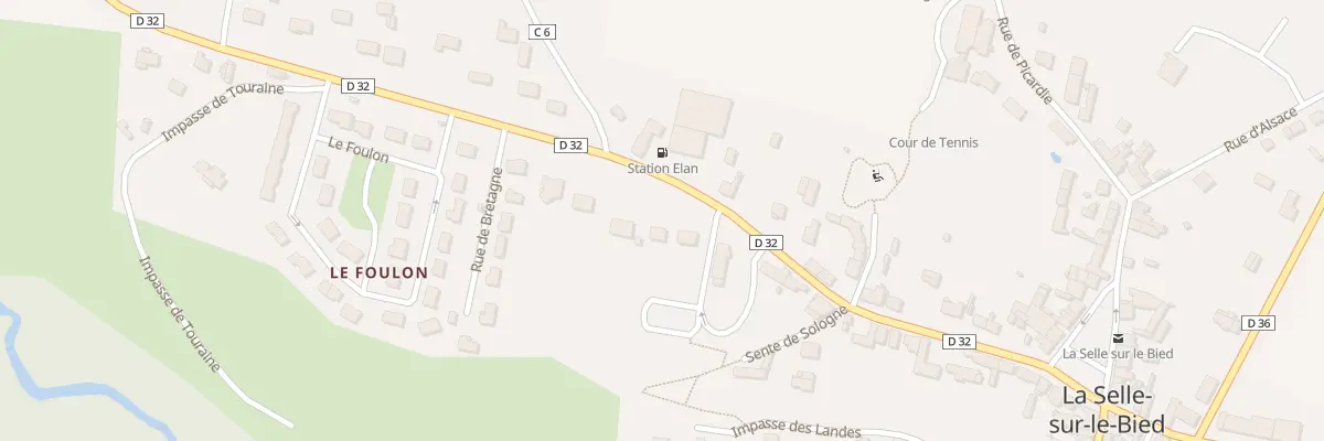 Plan du 5335 Le Foulon à La Selle-sur-le-Bied