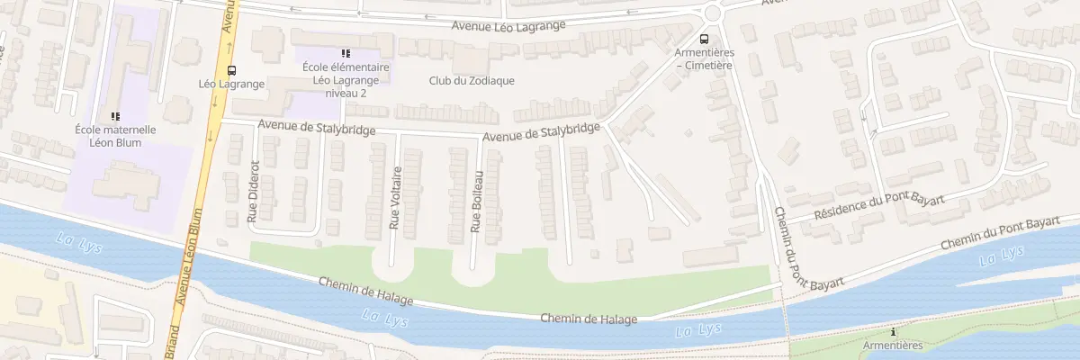 Plan du 12 Rue Blaise Pascal à Armentières