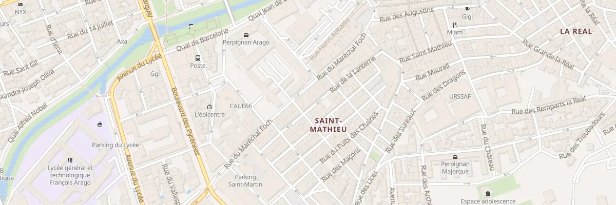 Plan du 34 Rue de la Lanterne à Perpignan