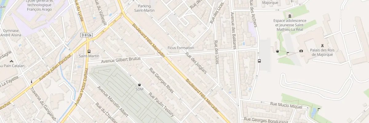 Plan du 38 Av Gilbert Brutus à Perpignan