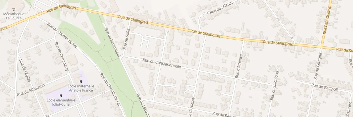 Plan du 5 Rue de Constantinople à Harnes