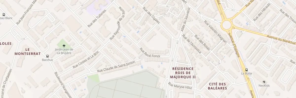 Plan du 24 Rue René Fonck à Perpignan