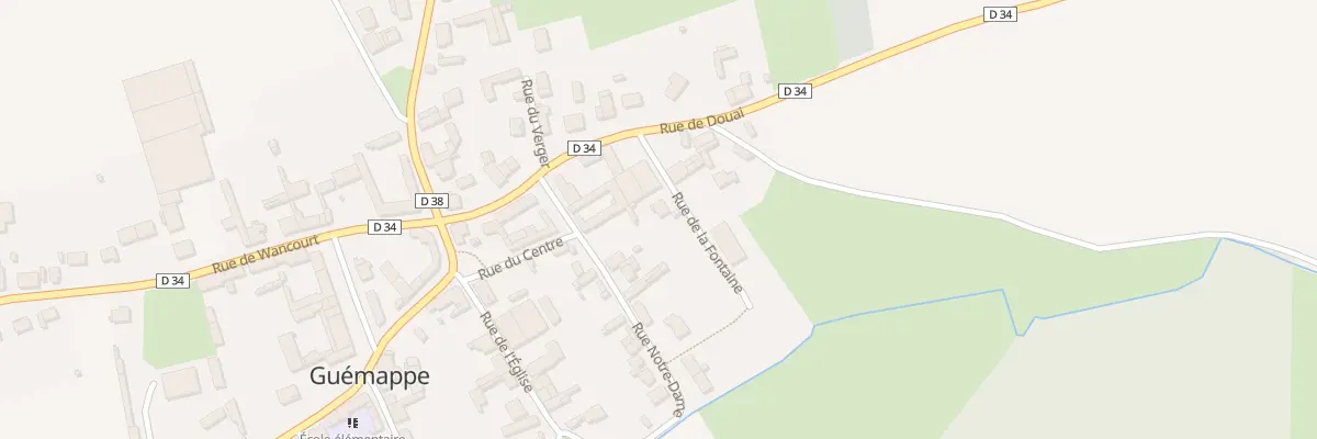 Plan du 1 Rue de la Fontaine à Guémappe