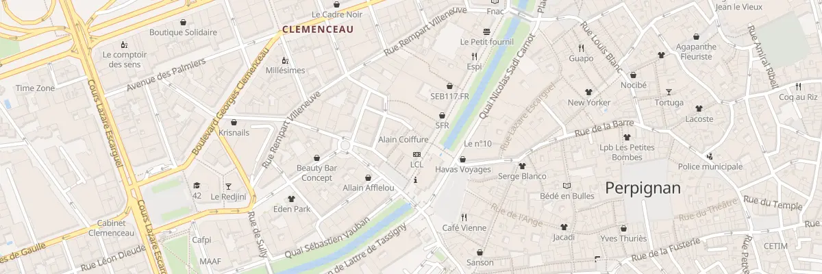 Plan du 10 Rue Pasteur à Perpignan