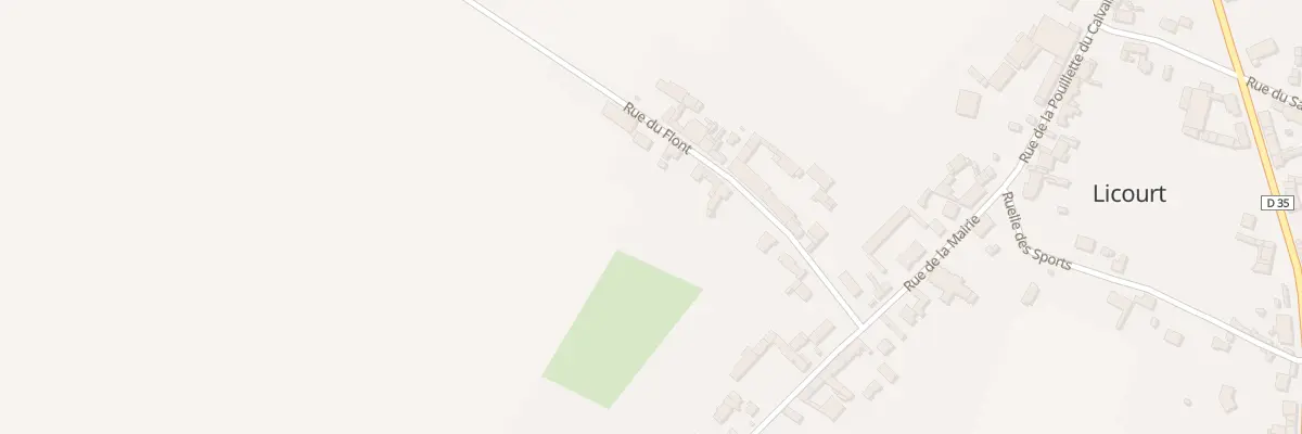 Plan du 9 Rue du Flont à Licourt