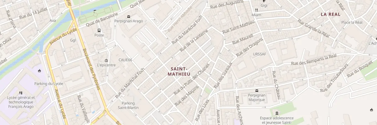 Plan du 23 Rue François Arago à Perpignan
