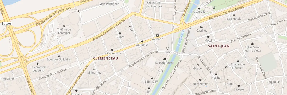 Plan du 9 Bd Georges Clemenceau à Perpignan