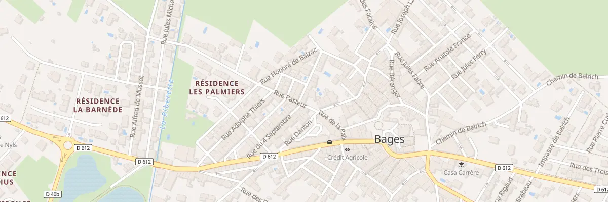 Plan du 3 Rue Pasteur à Bages