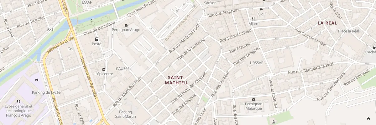 Plan du 18 Rue François Arago à Perpignan