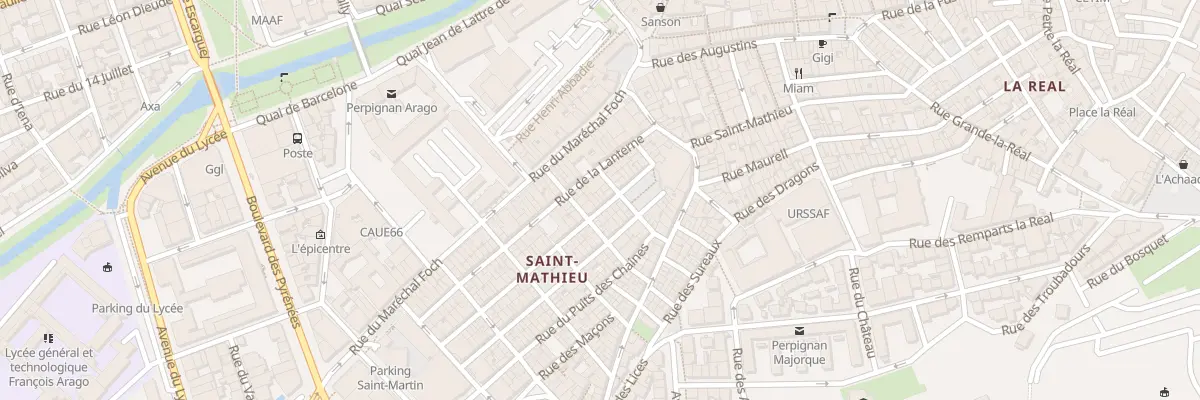 Plan du 16 Rue François Arago à Perpignan