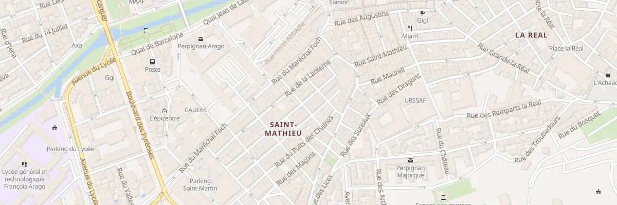 Plan du 17 Rue François Arago à Perpignan