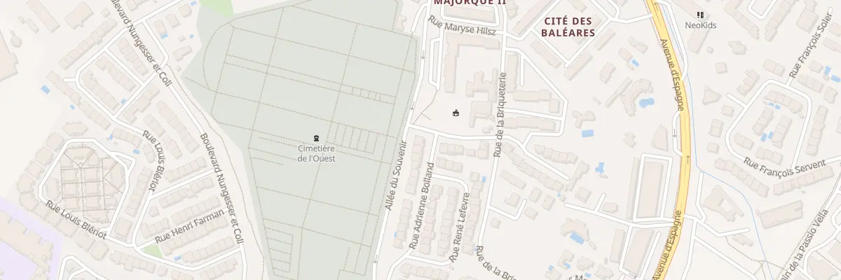Plan du 2 Rue Adrienne Bolland à Perpignan