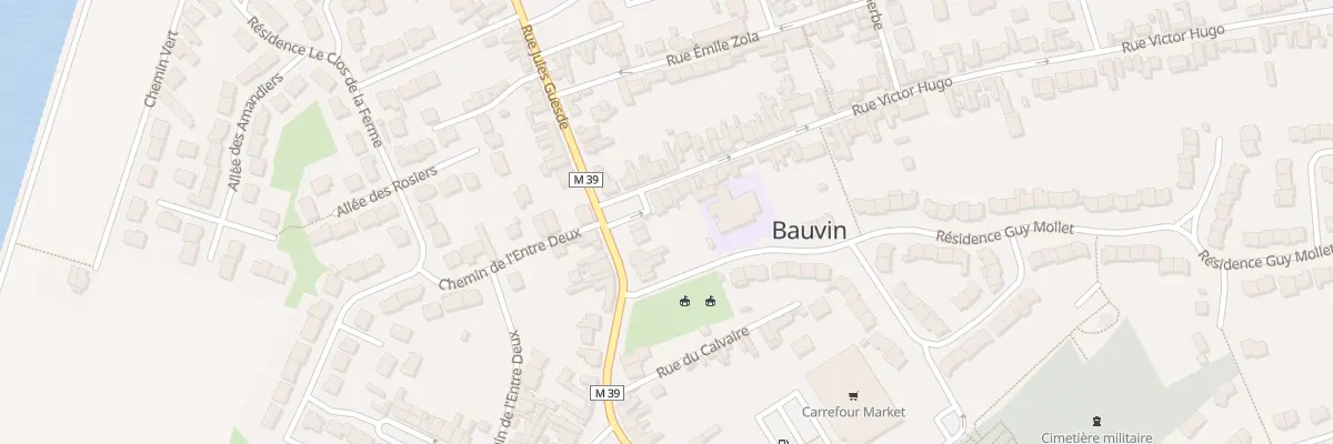Plan du 2 Rue Victor Hugo à Bauvin
