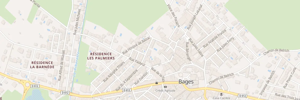 Plan du 9001 Rue Dr Coll de Carrera à Bages