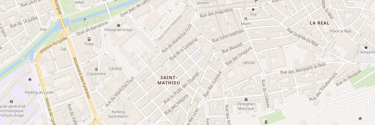 Plan du 13B Rue François Arago à Perpignan
