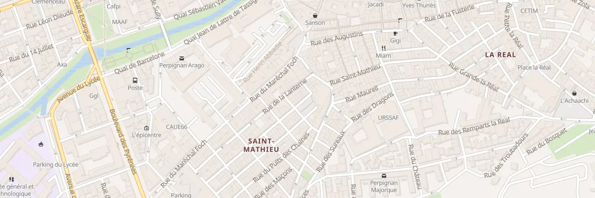 Plan du 10 Rue François Arago à Perpignan