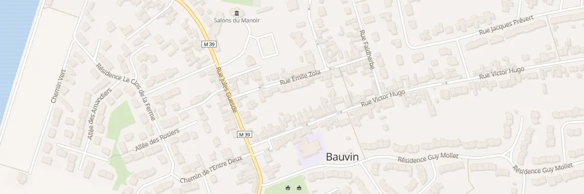Plan du 9 Rue Émile Zola à Bauvin