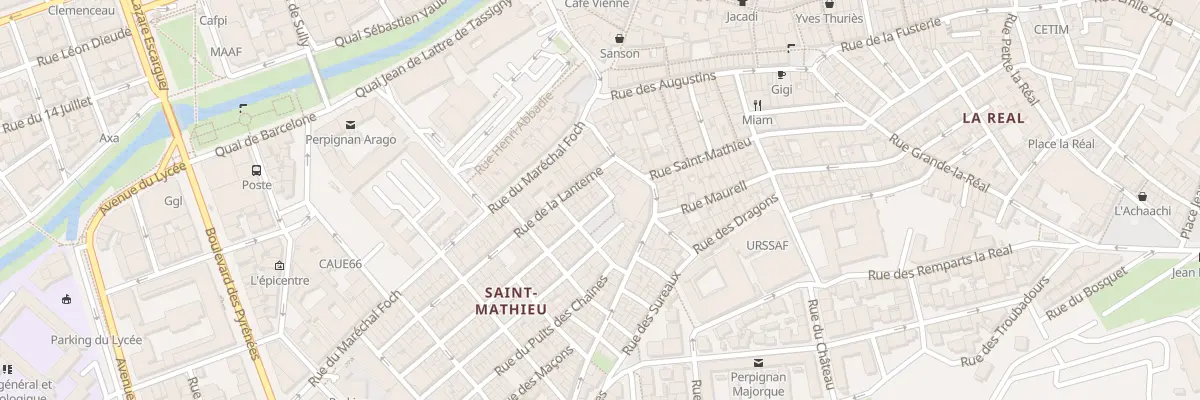 Plan du 4 Rue François Arago à Perpignan