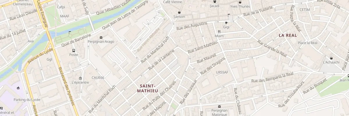 Plan du 2B Rue François Arago à Perpignan