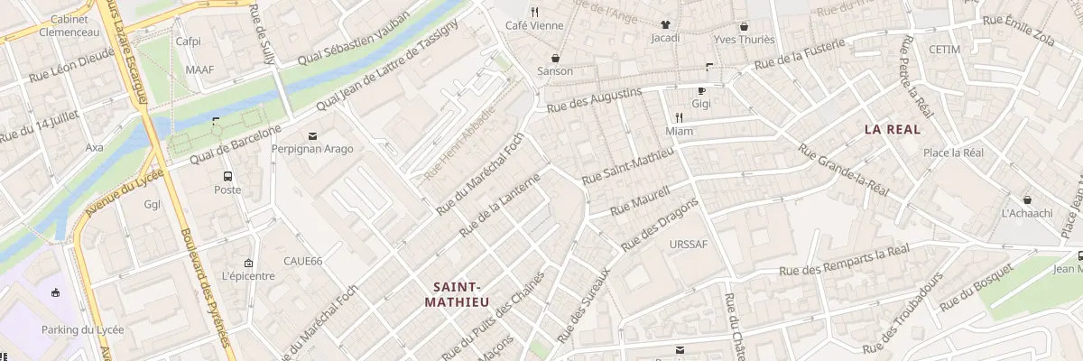 Plan du 1T Rue François Arago à Perpignan