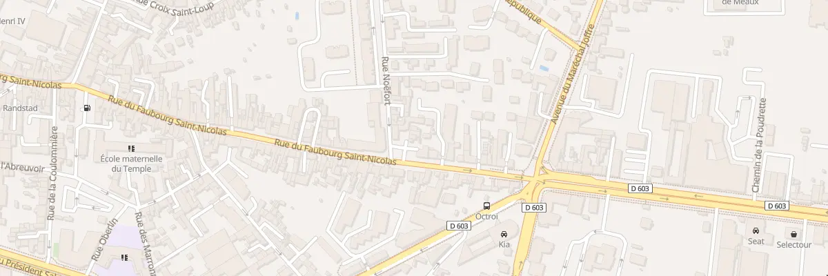 Plan du 133E Rue du Faubourg Saint Nicolas à Meaux