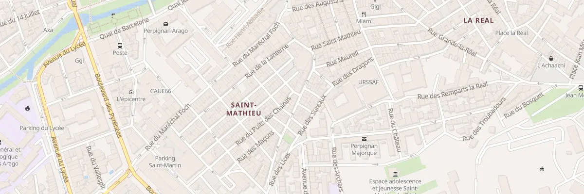 Plan du 1 Rue Puits des Chaines à Perpignan