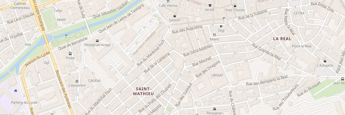 Plan du 3 Rue François Arago à Perpignan