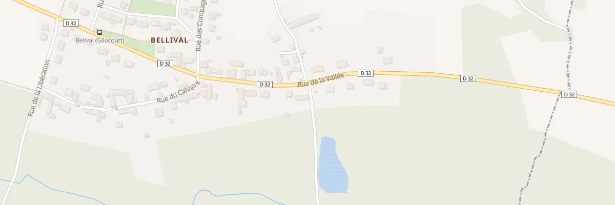 Plan du 408 Rue de la Vallée à Gilocourt
