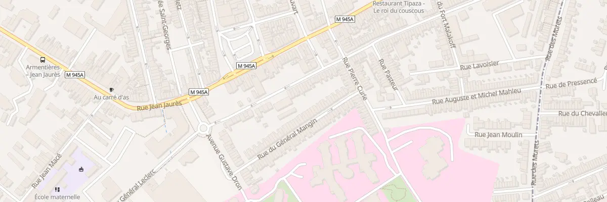 Plan du 64 Rue Jeanne d’Arc à Armentières