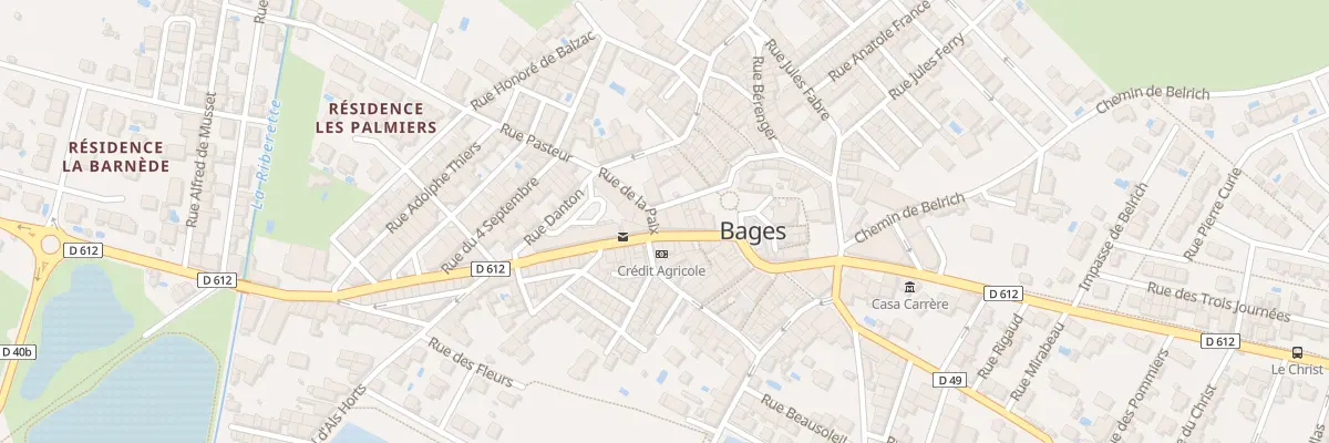 Plan du 1 Rue de la Paix à Bages