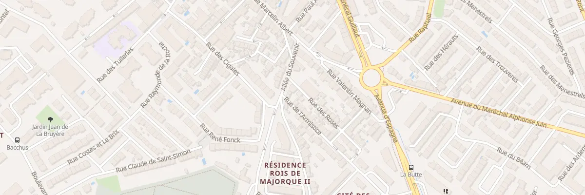 Plan du 1 Rue de l’Armistice à Perpignan