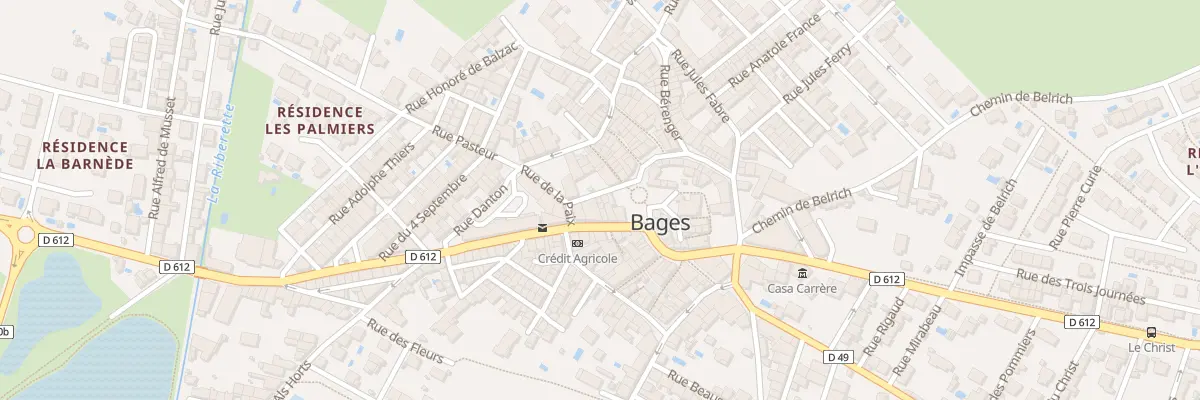 Plan du 1 Rue Moliere à Bages