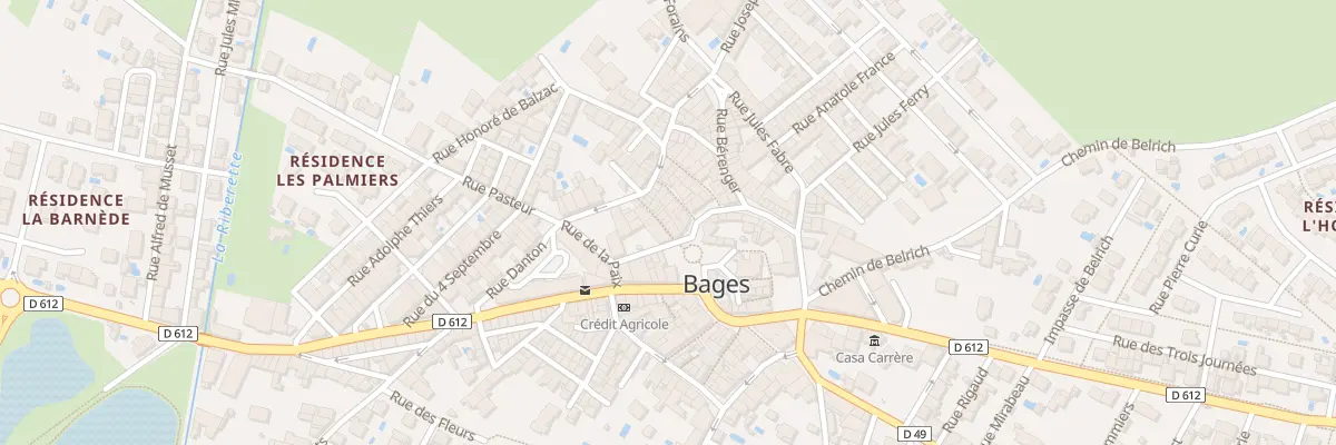 Plan du 9001 Rue Vieille à Bages