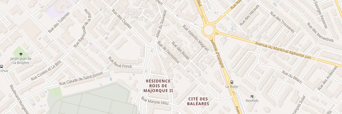 Plan du 12 Rue de l’Armistice à Perpignan