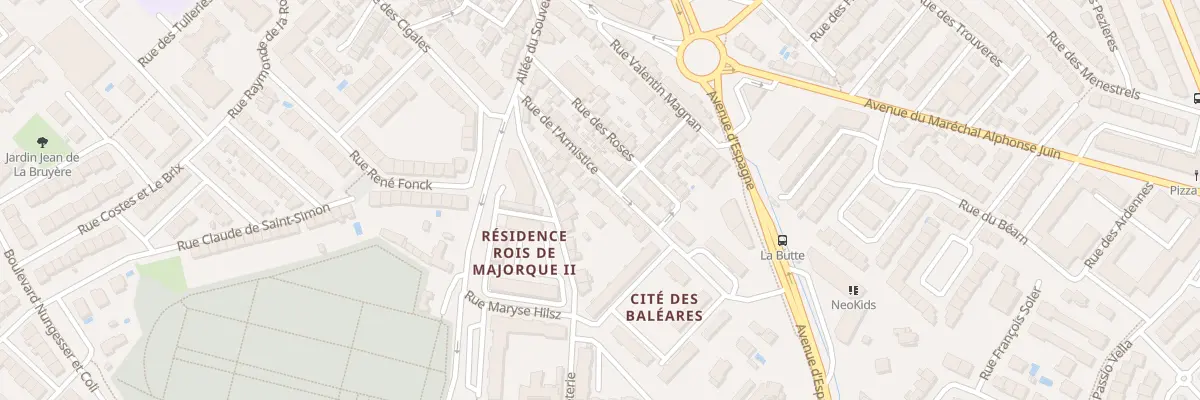 Plan du 20 Rue de l’Armistice à Perpignan