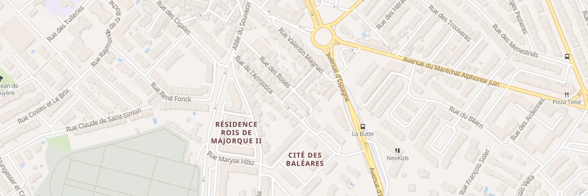 Plan du 20 Rue des Roses à Perpignan