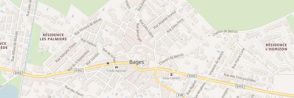 Plan du 5 Rue Francois Arago à Bages