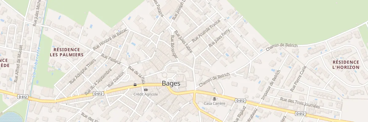 Plan du 6 Rue Francois Arago à Bages