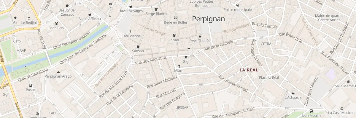 Plan du 36 Rue des Augustins à Perpignan