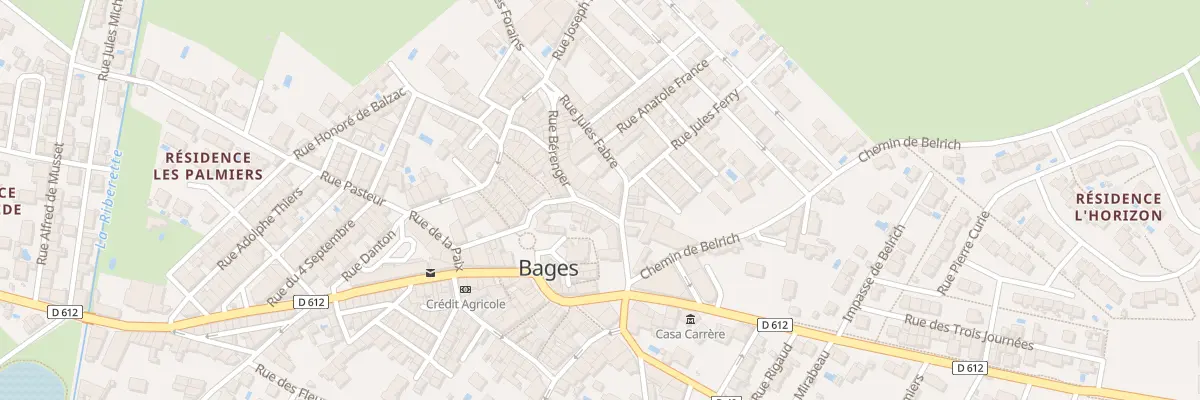 Plan du 10 Rue Francois Arago à Bages