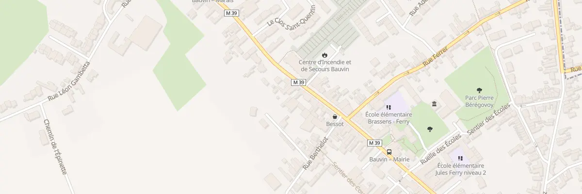 Plan du 66 Rue Jean Jaurès à Bauvin