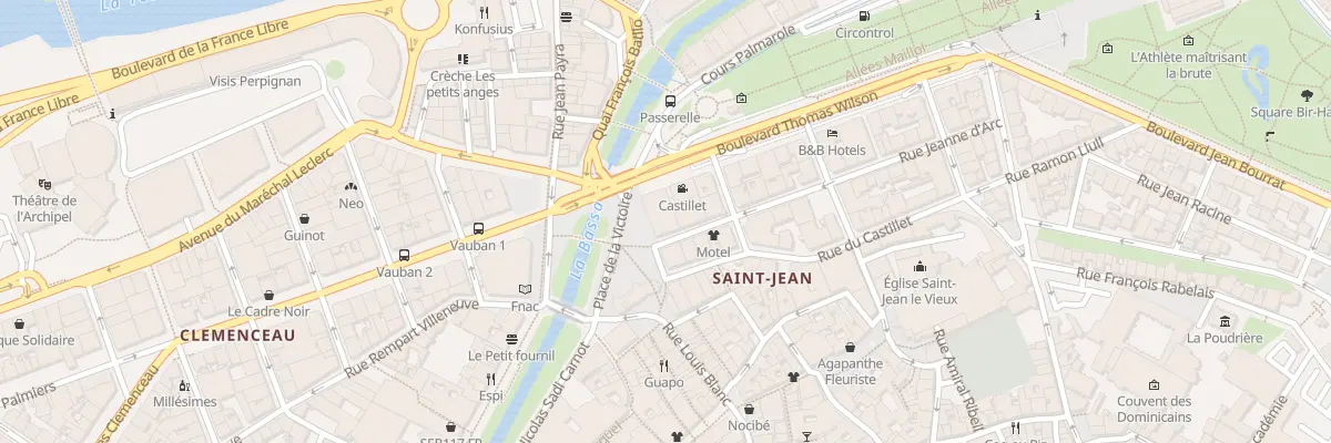 Plan du 1B Rue Jeanne d’Arc à Perpignan