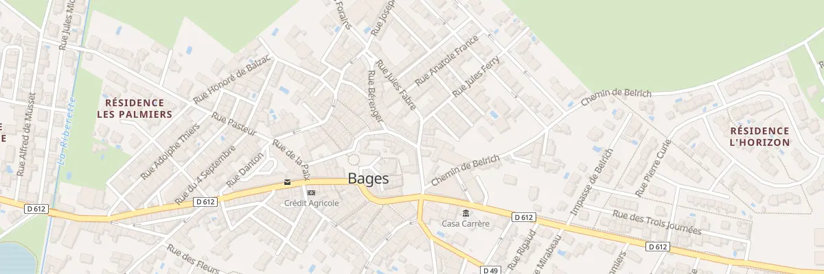 Plan du 16 Rue Francois Arago à Bages