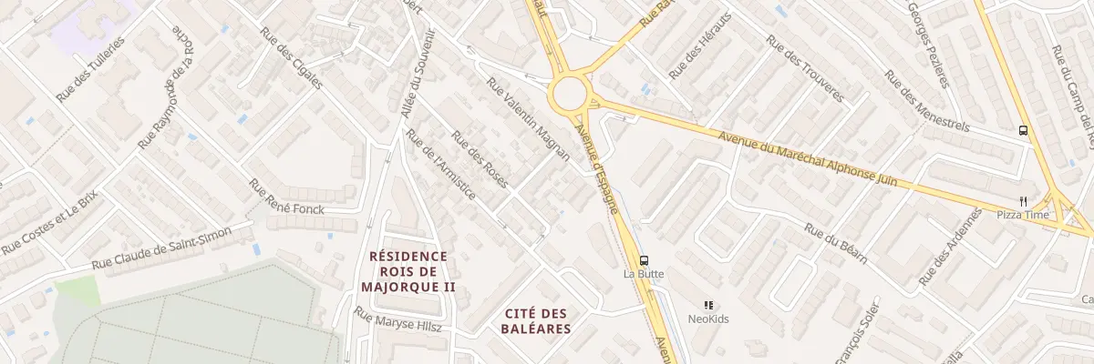 Plan du 12 Rue Parmentier à Perpignan