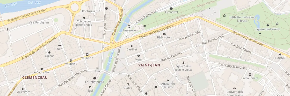 Plan du 5 Rue Jeanne d’Arc à Perpignan