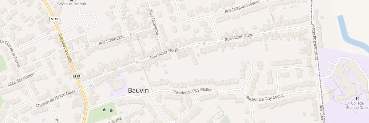 Plan du 38 Rue Victor Hugo à Bauvin