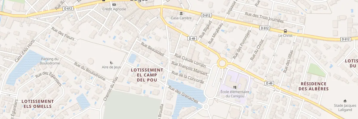 Plan du 1 Rue Claude Lorrain à Bages