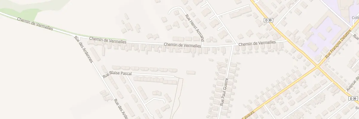 Plan du 58 Che de Vermelles à Harnes