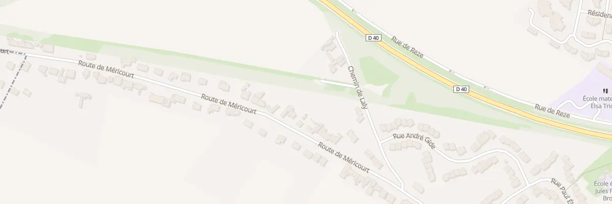 Plan du 61 Rte de Méricourt à Rouvroy