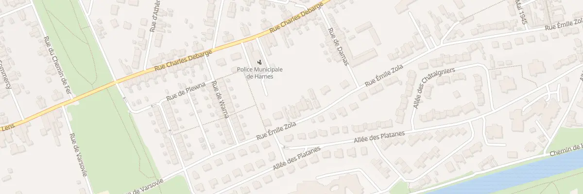 Plan du 95 Rue Emile Zola à Harnes